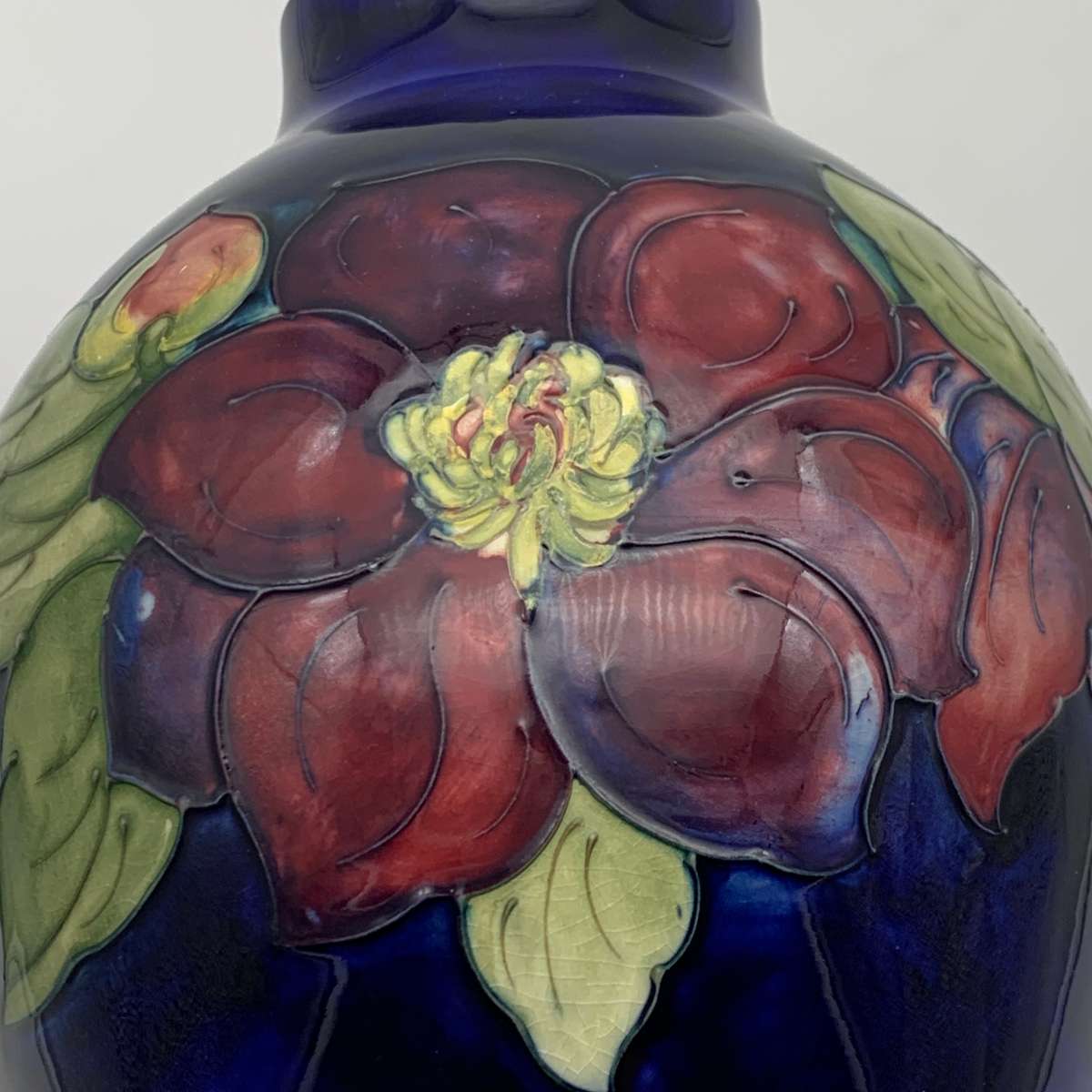 Very Large 1940/50's Moorcroft 'Clematis' Vase (Rare Shape)