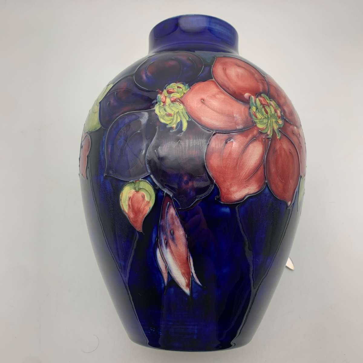Very Large 1940/50's Moorcroft 'Clematis' Vase (Rare Shape)
