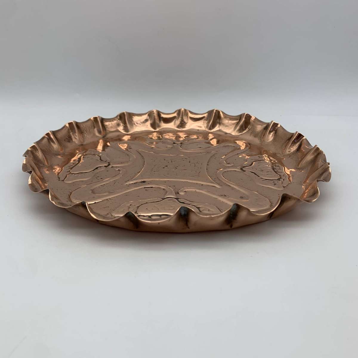 Antique Art Nouveau Copper Tray