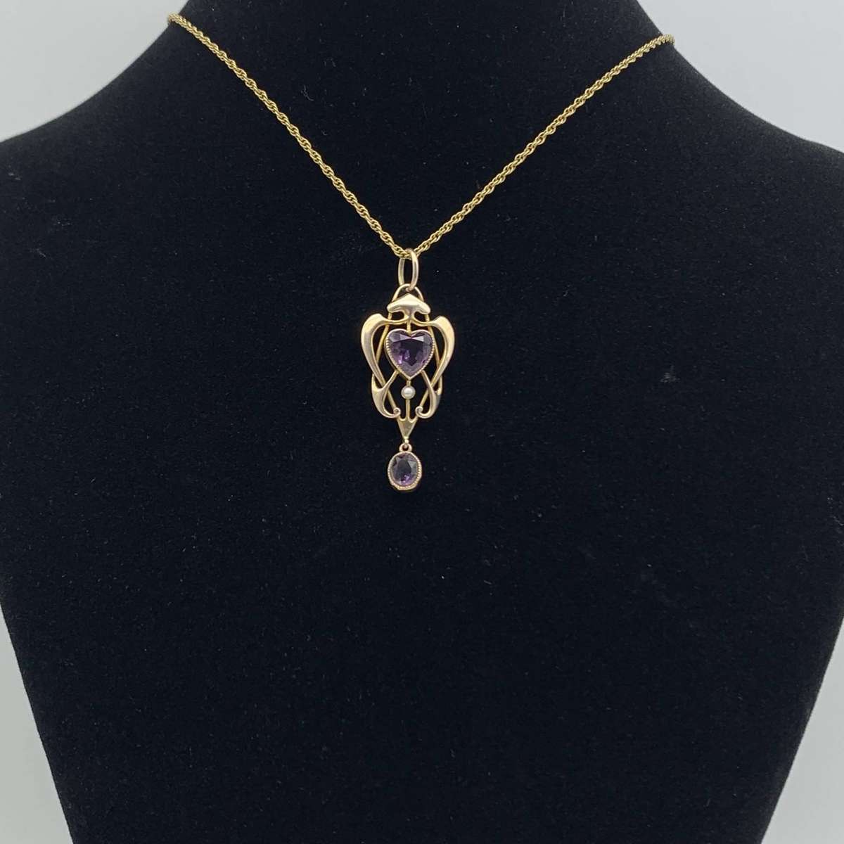 9ct Gold 'Art Nouveau' Pendant (Murrle Bennet & Co)
