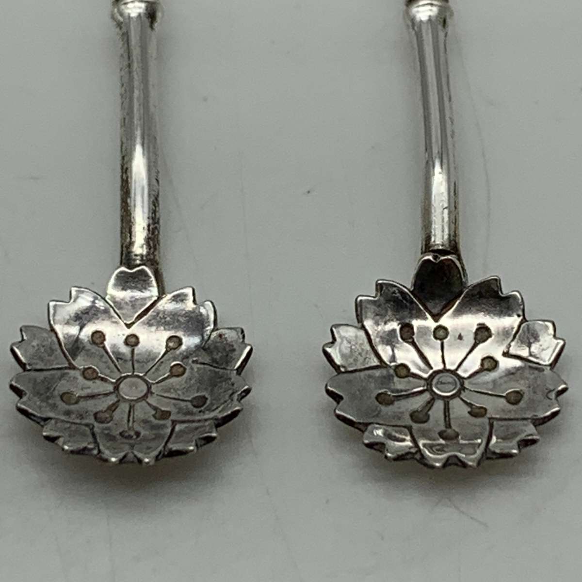 Six Small Vintage 'Japanese' Sterling Silver Spoons