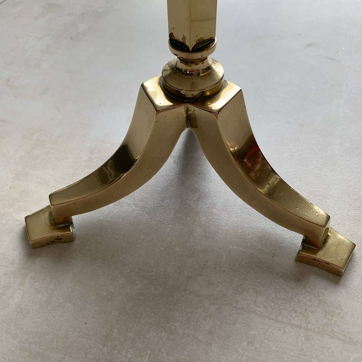 Lovely Quality Antique Brass Fireplace Set & Stand