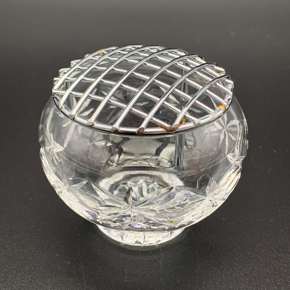 Small Vintage 'Rose Bud' Cut-Crystal Bowl