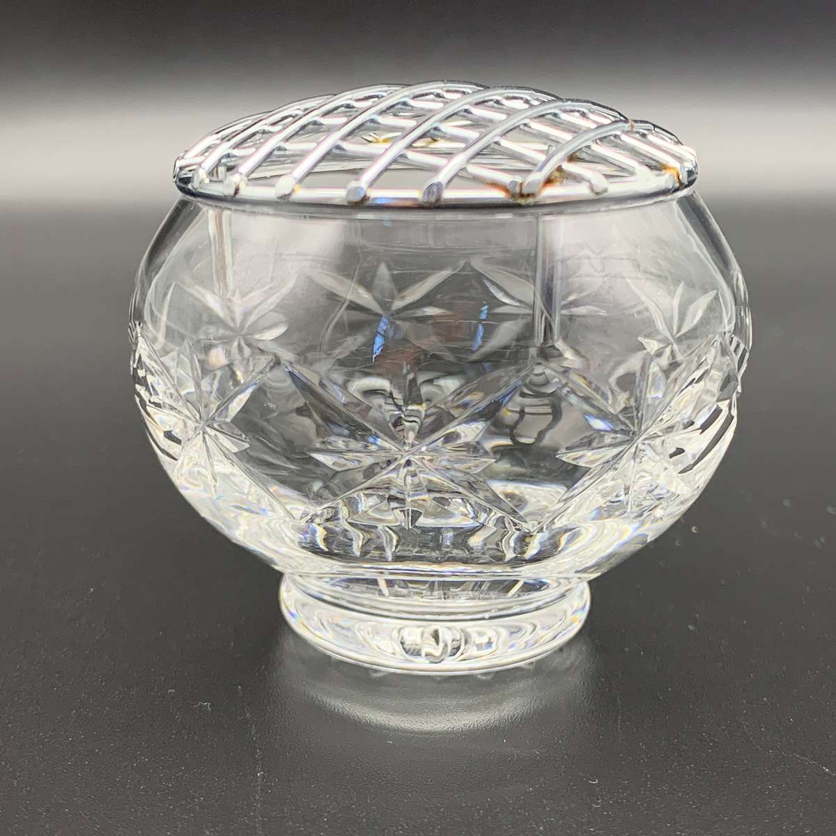 Small Vintage 'Rose Bud' Cut-Crystal Bowl