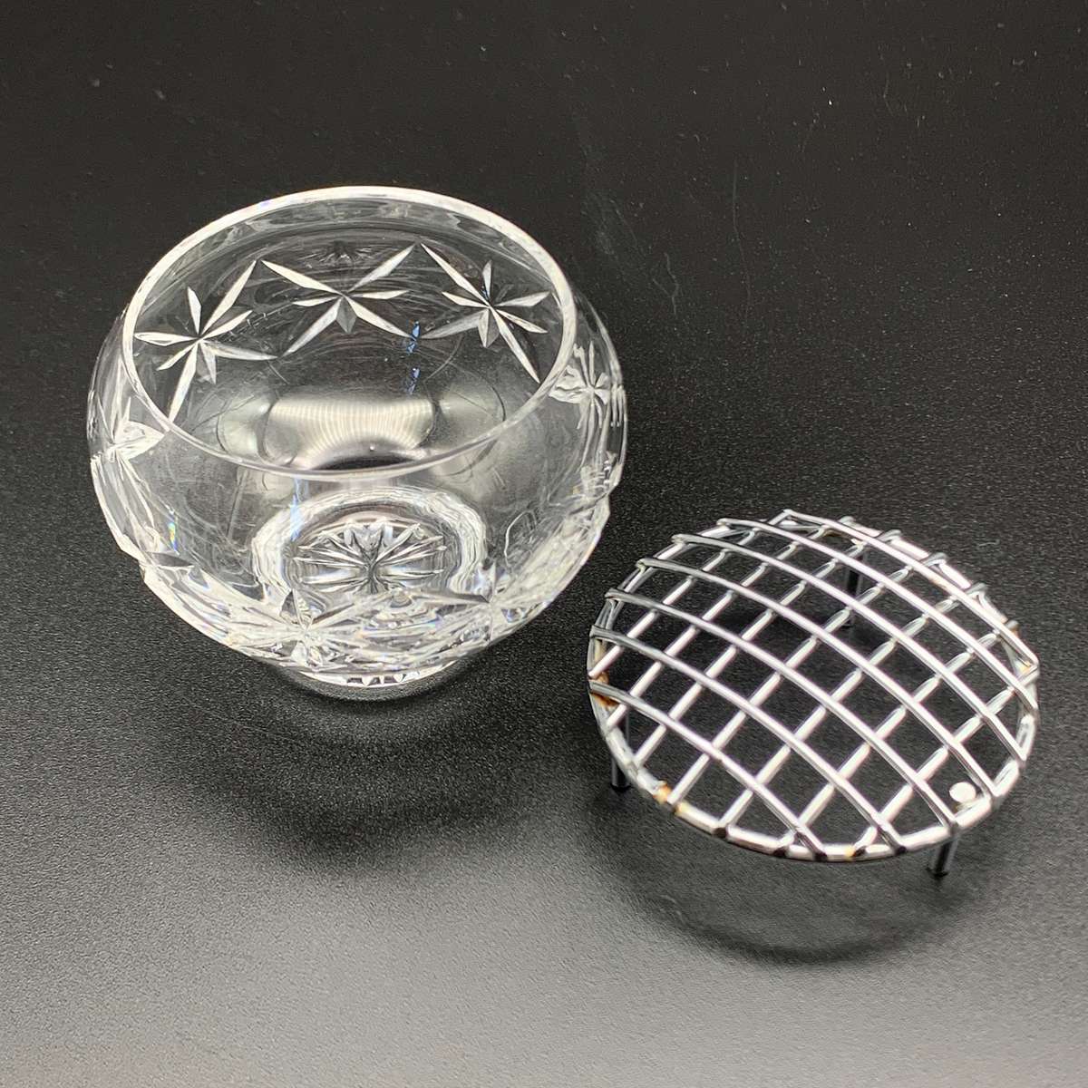 Small Vintage 'Rose Bud' Cut-Crystal Bowl