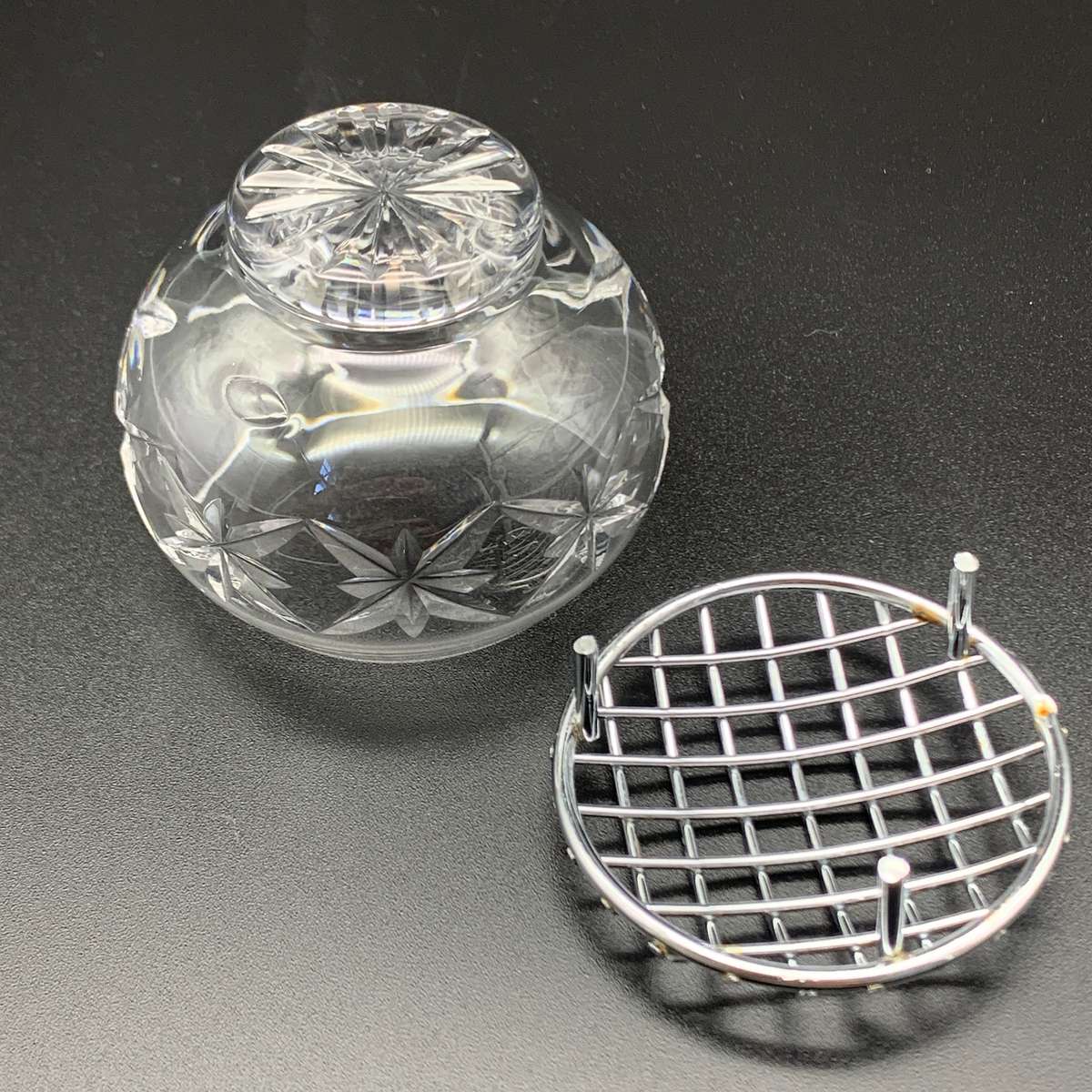 Small Vintage 'Rose Bud' Cut-Crystal Bowl