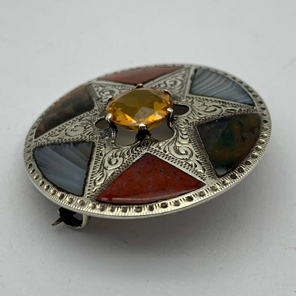 Antique Scottish Silver Brooch