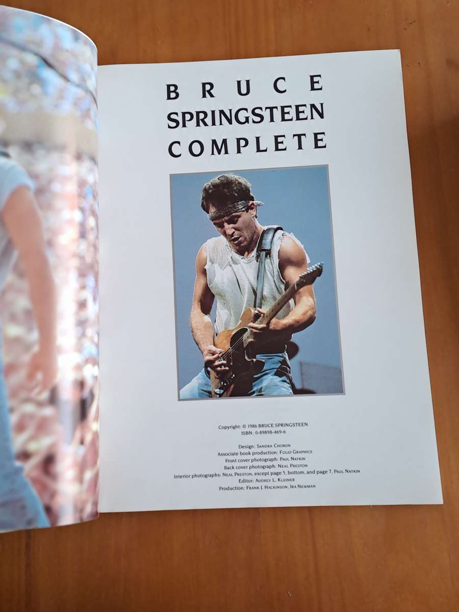 Bruce Springsteen Complete - Vintage Sheet Music Book  - 1986 -  Guitar