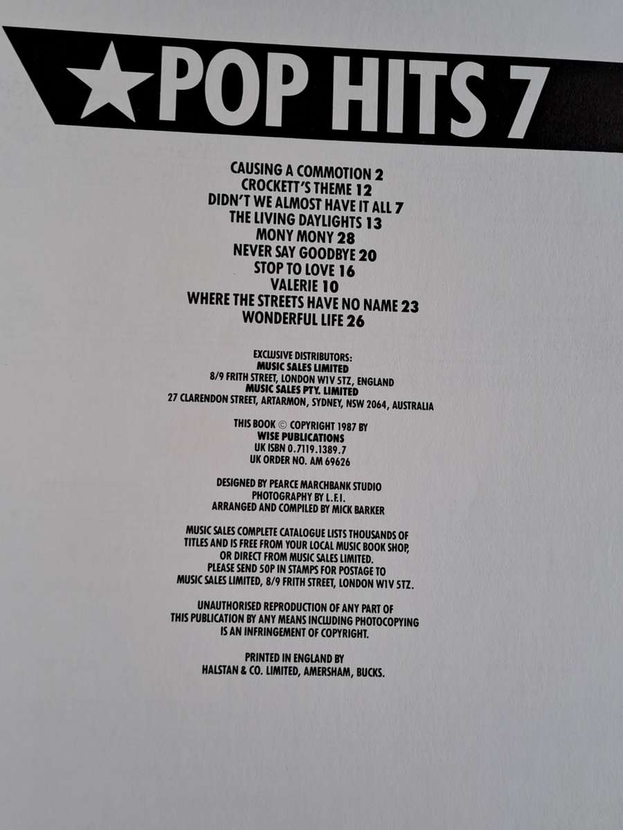 Pop hits 7  - 1987