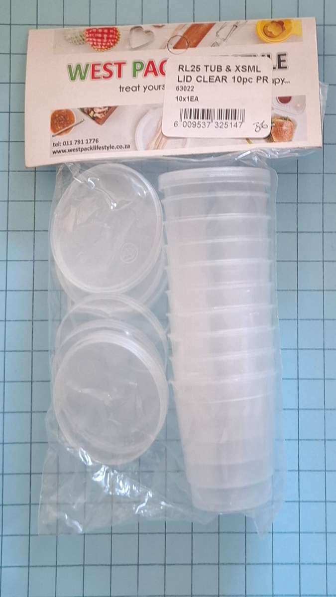 Extra Small Clear Tubs -  10 piece