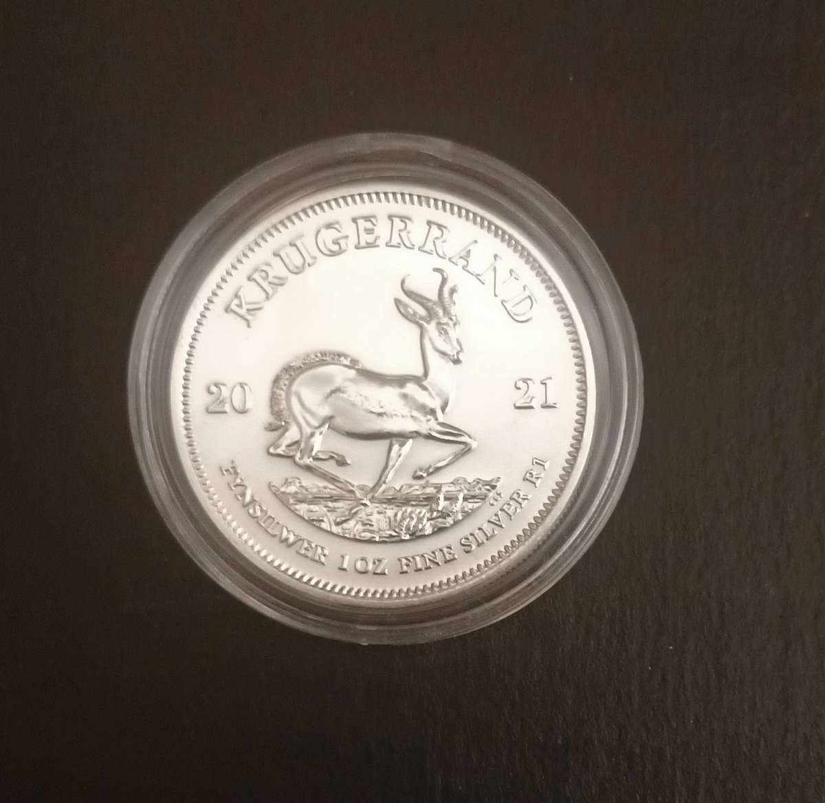 2021 ONE OZ SILVER KRUGERRAND COIN [CAP]
