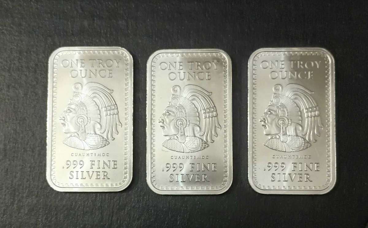 ONE TROY OZ SILVER AZTEC BARS [CAPSULE]