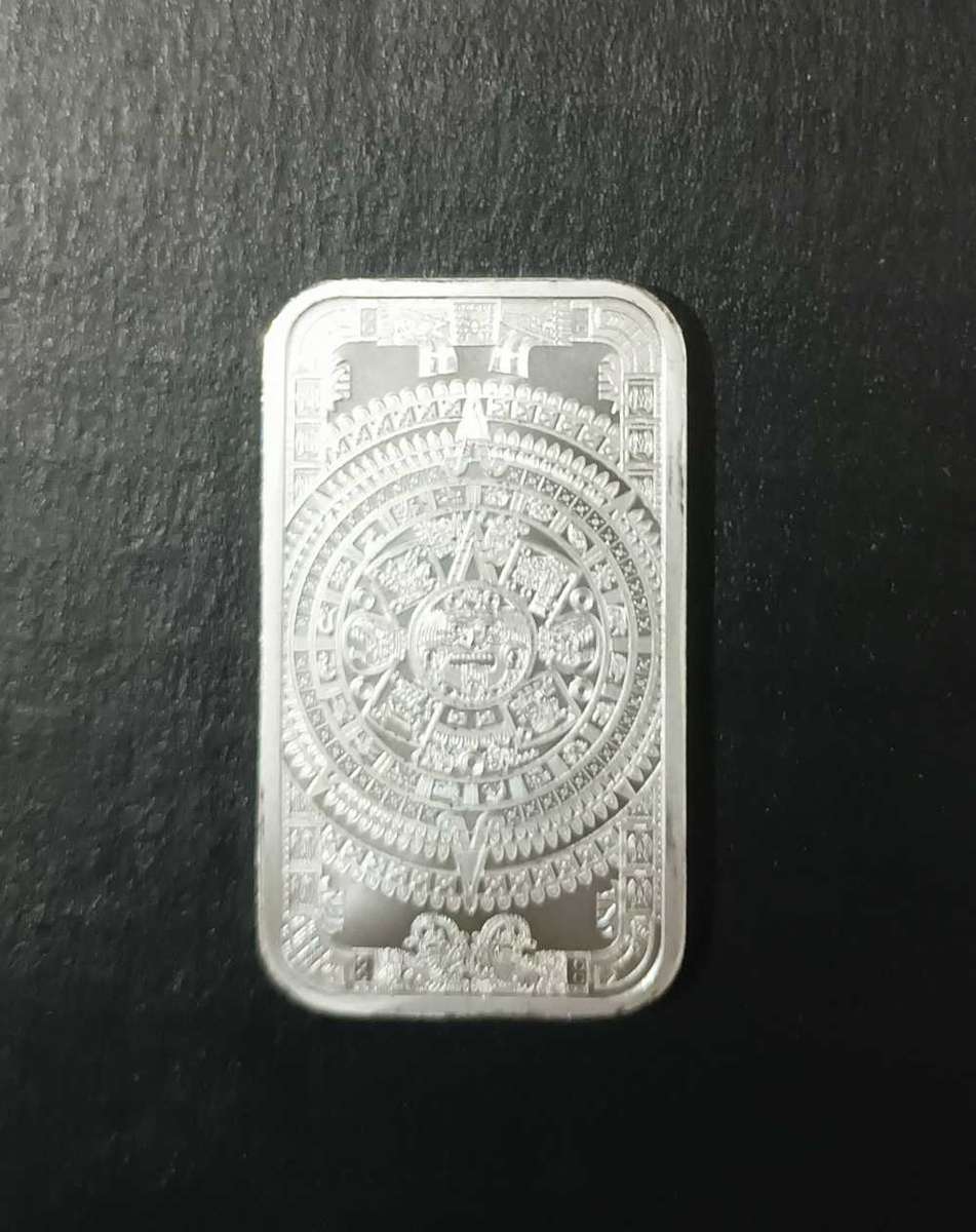 ONE TROY OZ SILVER AZTEC BARS [CAPSULE]