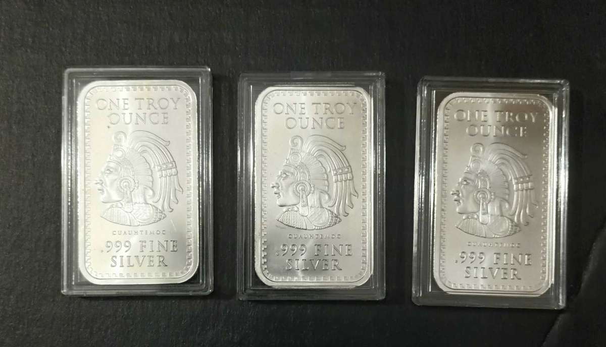 ONE TROY OZ SILVER AZTEC BARS [CAPSULE]