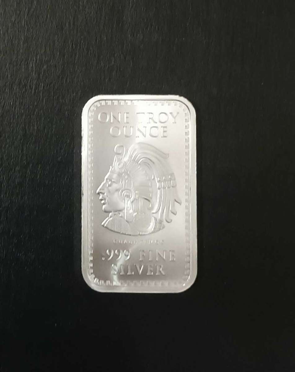 ONE TROY OZ SILVER AZTEC BARS [CAPSULE]