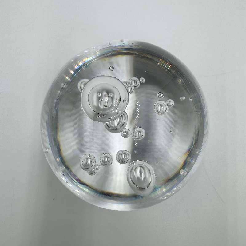 Pukeberg Sweden Controlled Bubble GlassPaperweight