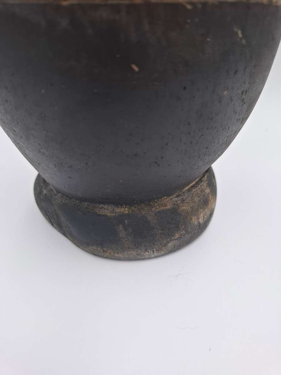 African Drum with stunning Carvings - Small with Rawhide top