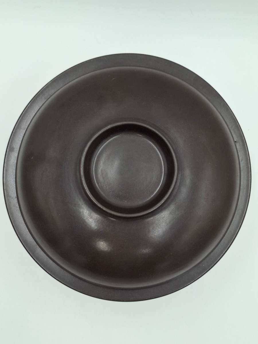 Mid-Century Chocolate Colour Casserole Dish with Lid - great condition - 22cm Diameter