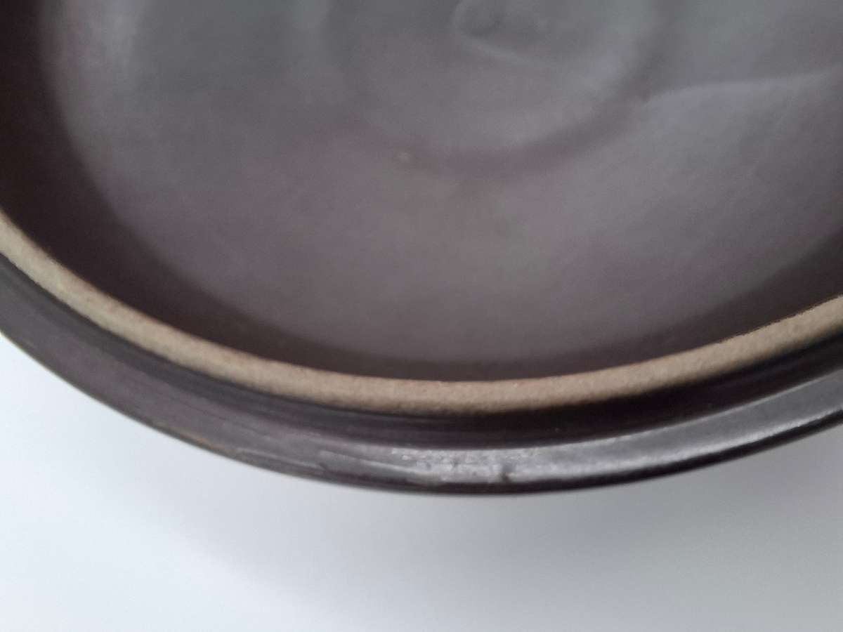 Mid-Century Chocolate Colour Casserole Dish with Lid - great condition - 22cm Diameter