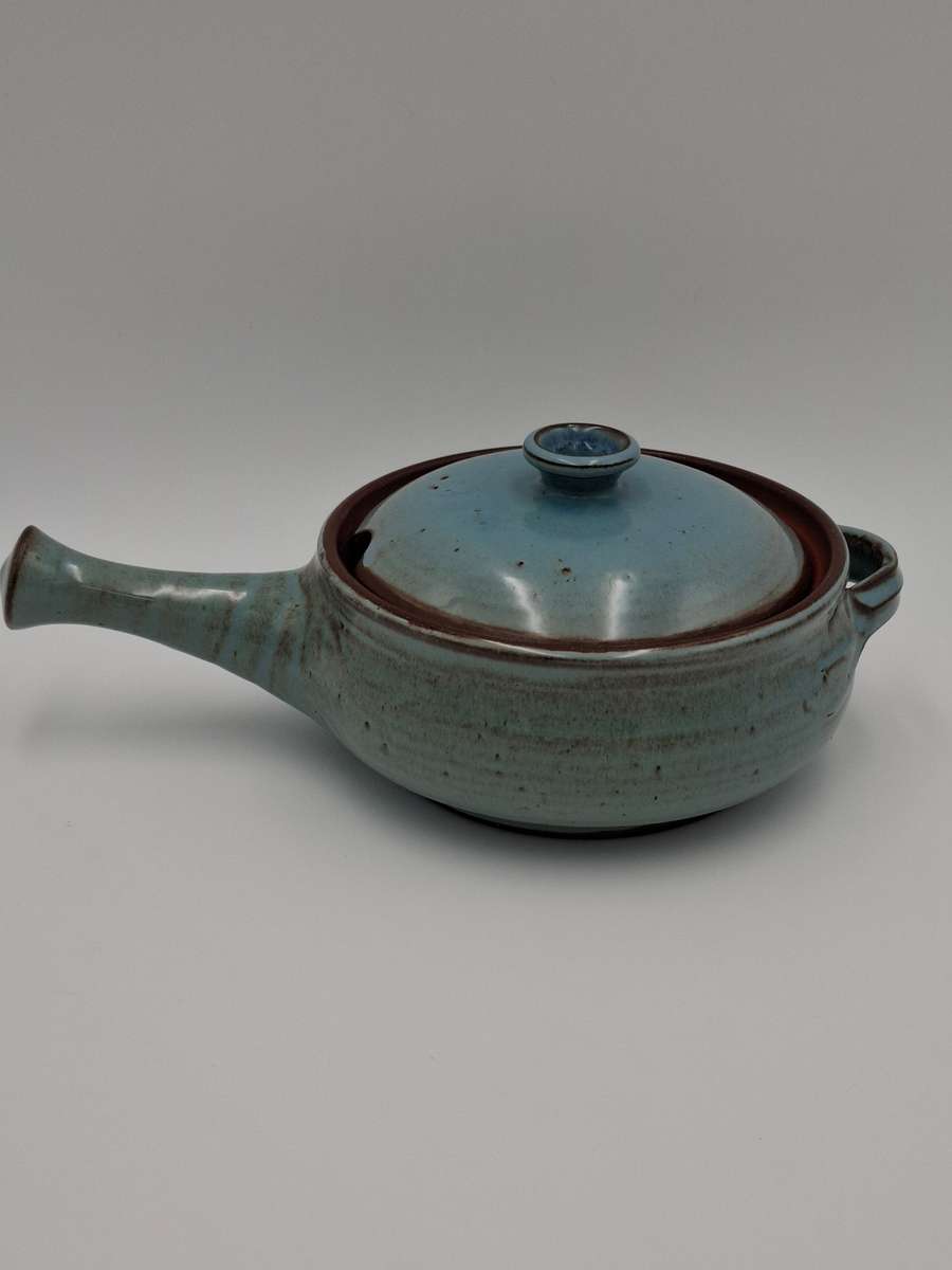 Duck Egg Blue Glazed Sauce Pot - Liebermann Pottery - perfect condition & stunning color