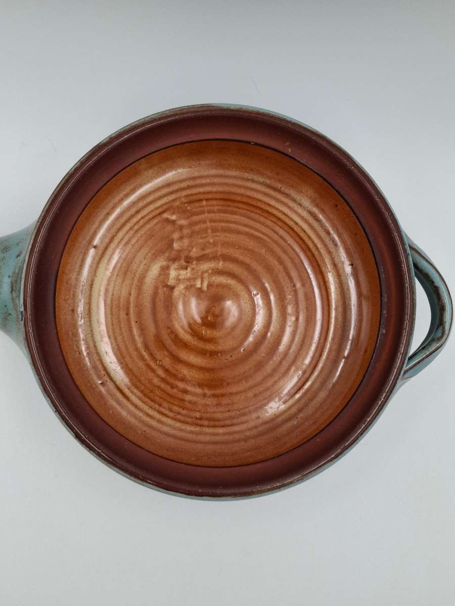 Duck Egg Blue Glazed Sauce Pot - Liebermann Pottery - perfect condition & stunning color