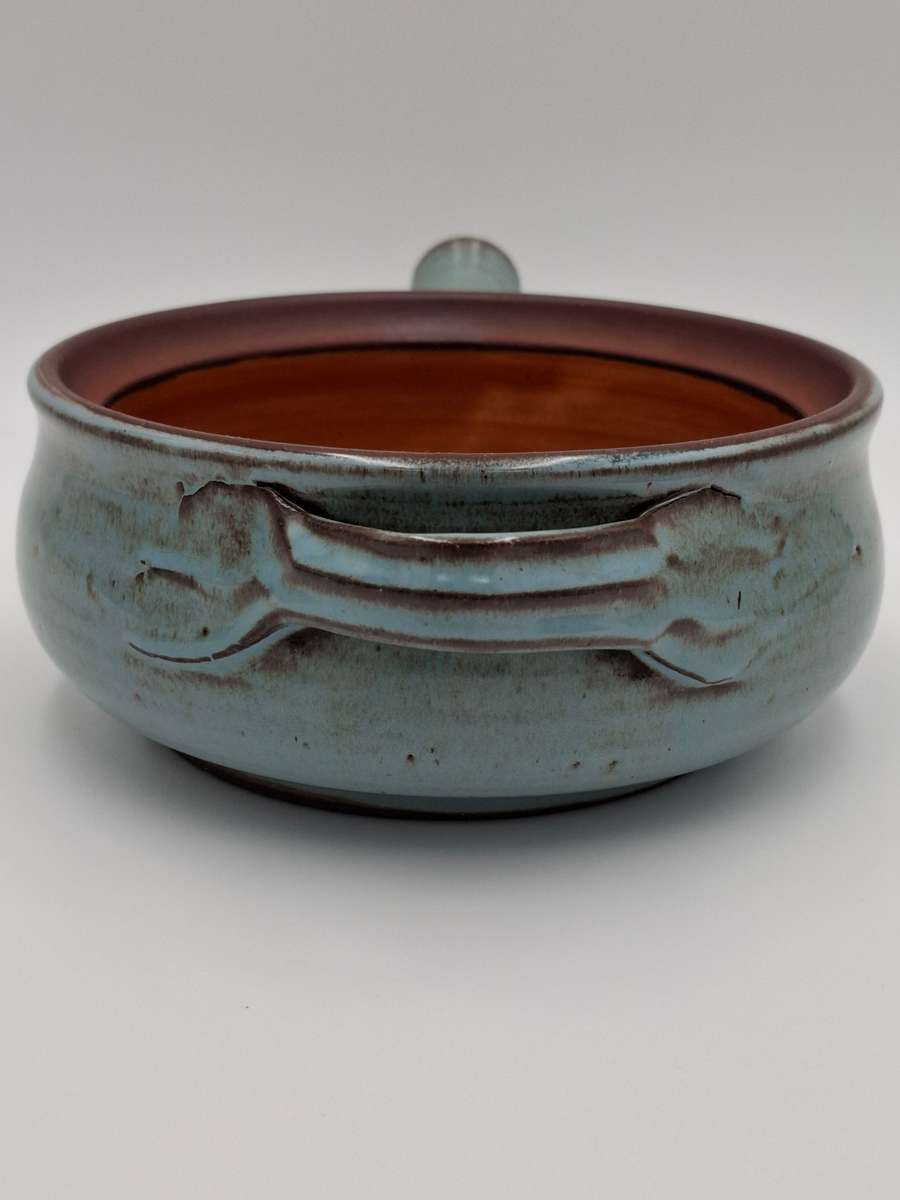 Duck Egg Blue Glazed Sauce Pot - Liebermann Pottery - perfect condition & stunning color