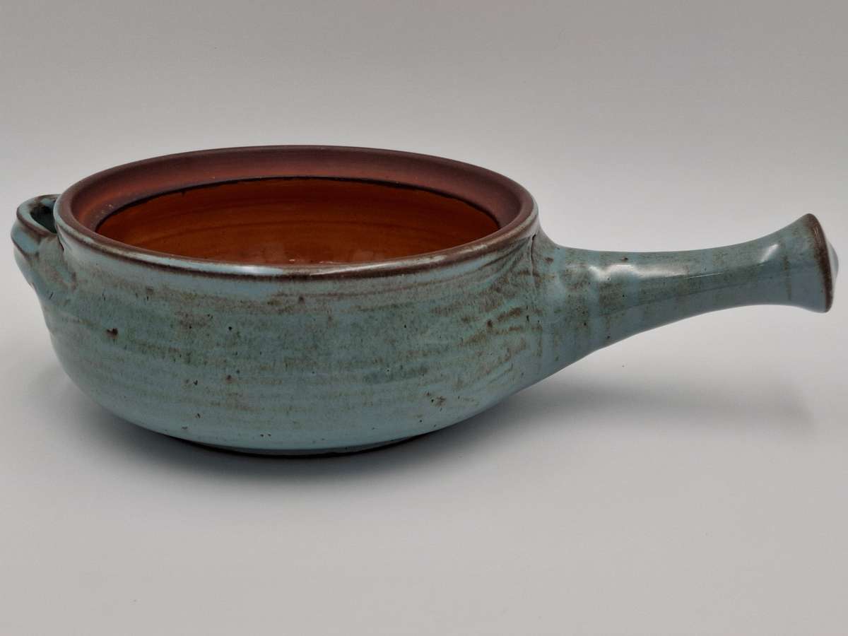 Duck Egg Blue Glazed Sauce Pot - Liebermann Pottery - perfect condition & stunning color