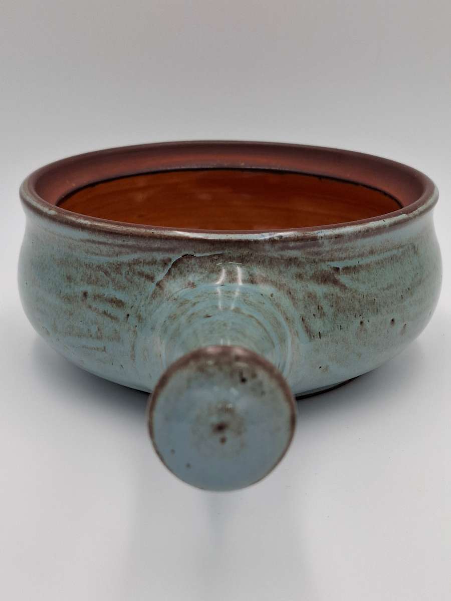 Duck Egg Blue Glazed Sauce Pot - Liebermann Pottery - perfect condition & stunning color