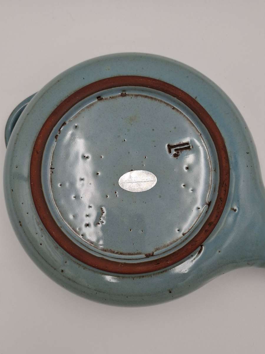 Duck Egg Blue Glazed Sauce Pot - Liebermann Pottery - perfect condition & stunning color