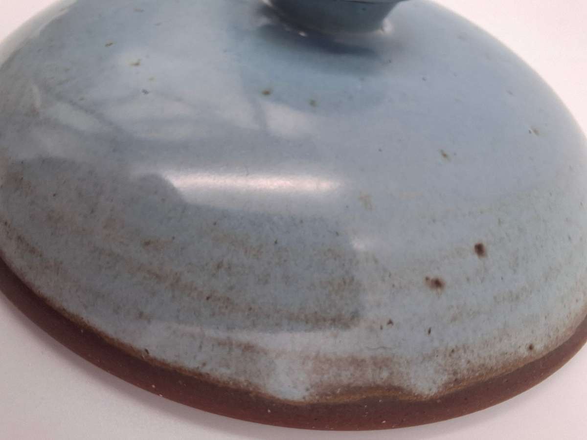 Duck Egg Blue Glazed Sauce Pot - Liebermann Pottery - perfect condition & stunning color