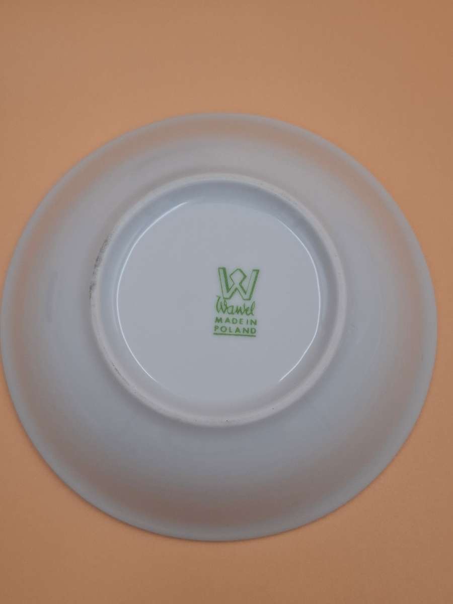 Vintage White Dessert Bowls X 9 - Made in Poland - Wawel Porcelain