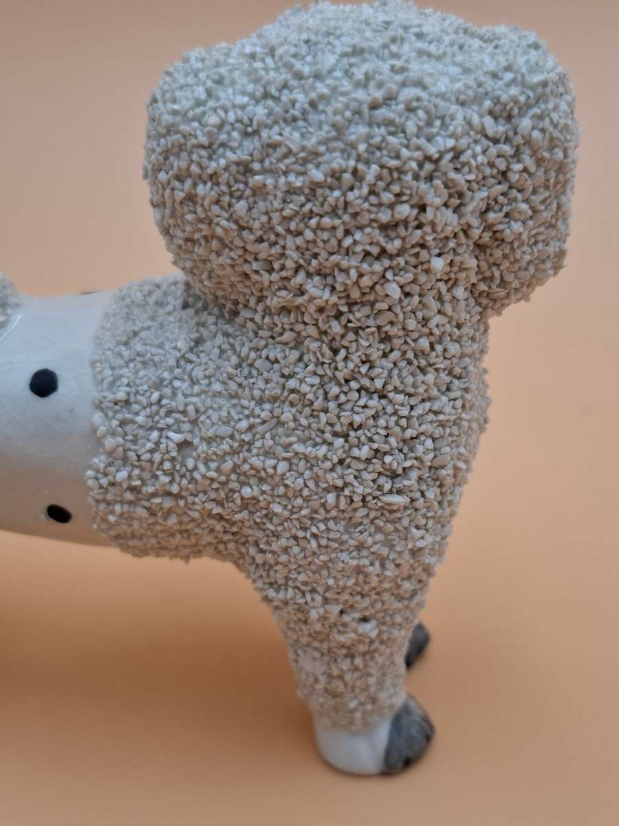 Antique Old Staffordshire Ware Confetti Spaniel Dog Pair figurines