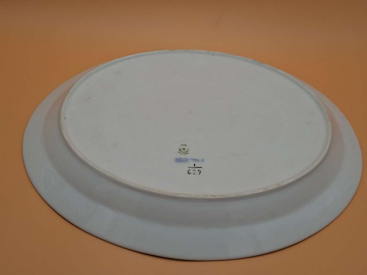 Vintage Royal Copenhagen Blue Fluted Full Lace Oval Serving Platter - stunning fluted pattern