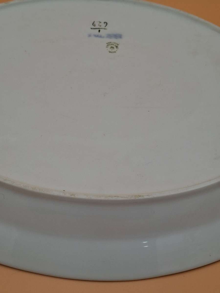 Vintage Royal Copenhagen Blue Fluted Full Lace Oval Serving Platter - stunning fluted pattern