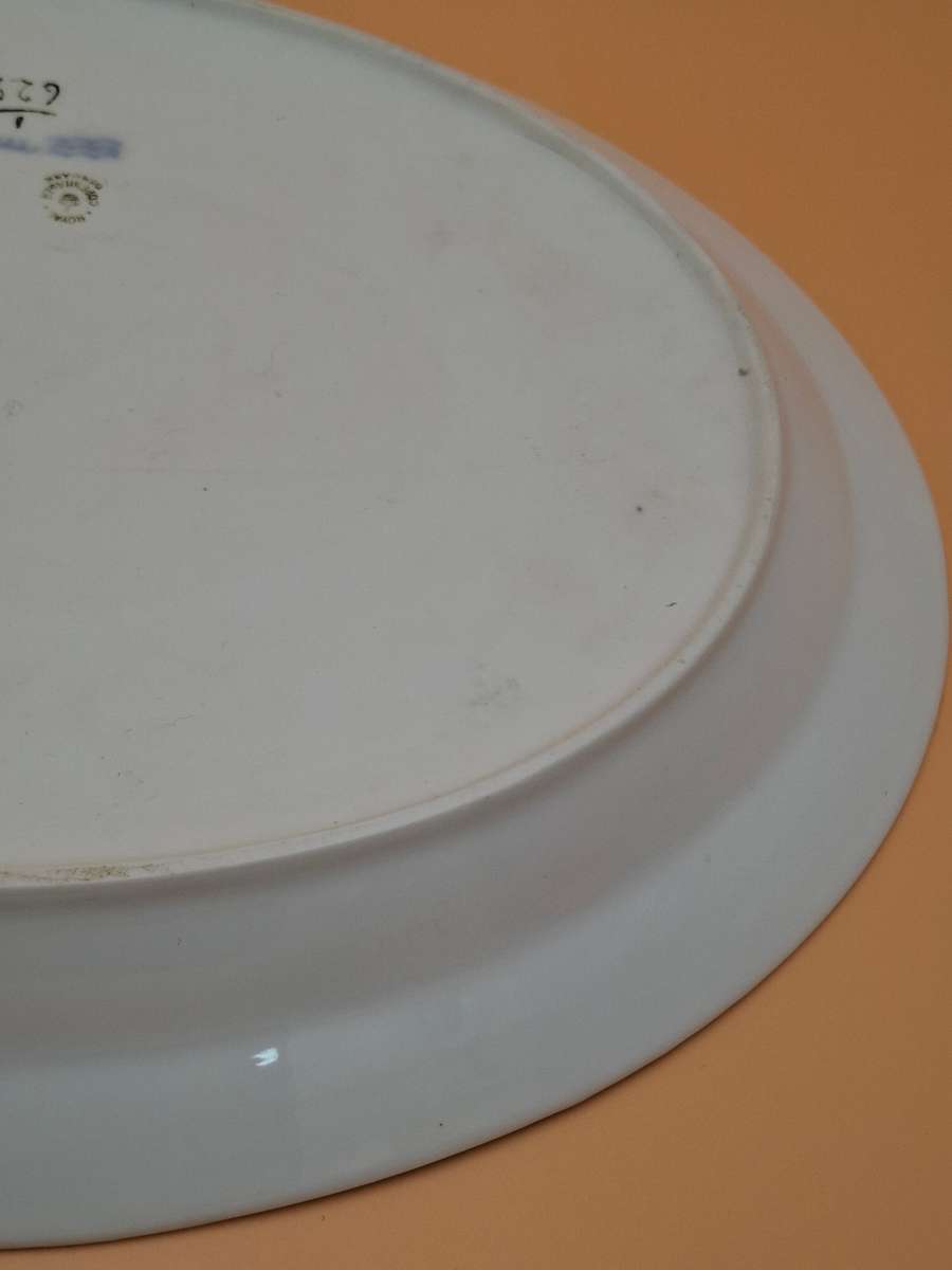 Vintage Royal Copenhagen Blue Fluted Full Lace Oval Serving Platter - stunning fluted pattern