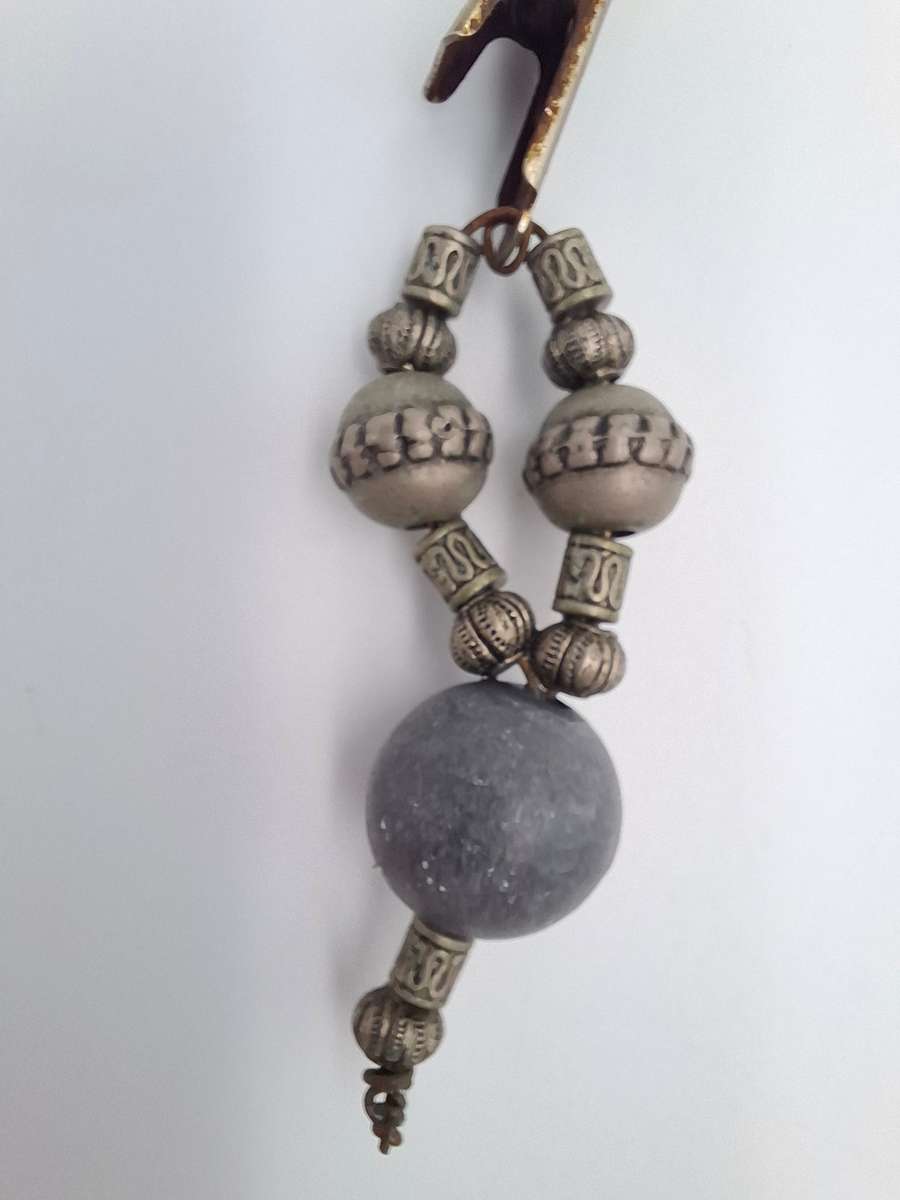 Antique Set of Tablecloth Weights with filigree sections.