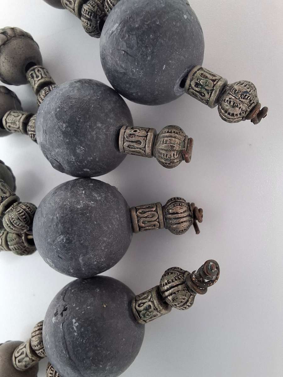 Antique Set of Tablecloth Weights with filigree sections.