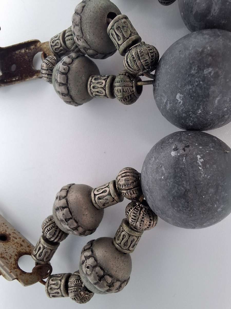 Antique Set of Tablecloth Weights with filigree sections.