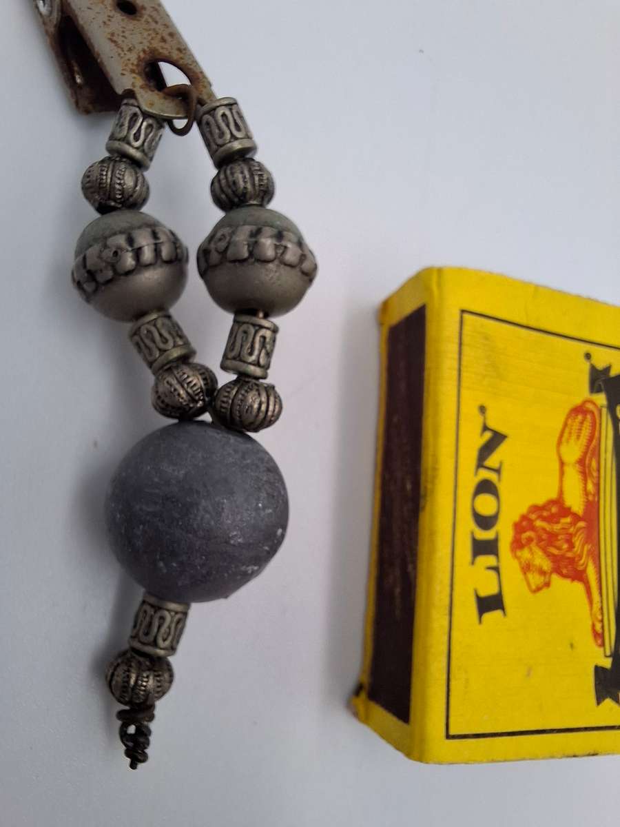 Antique Set of Tablecloth Weights with filigree sections.