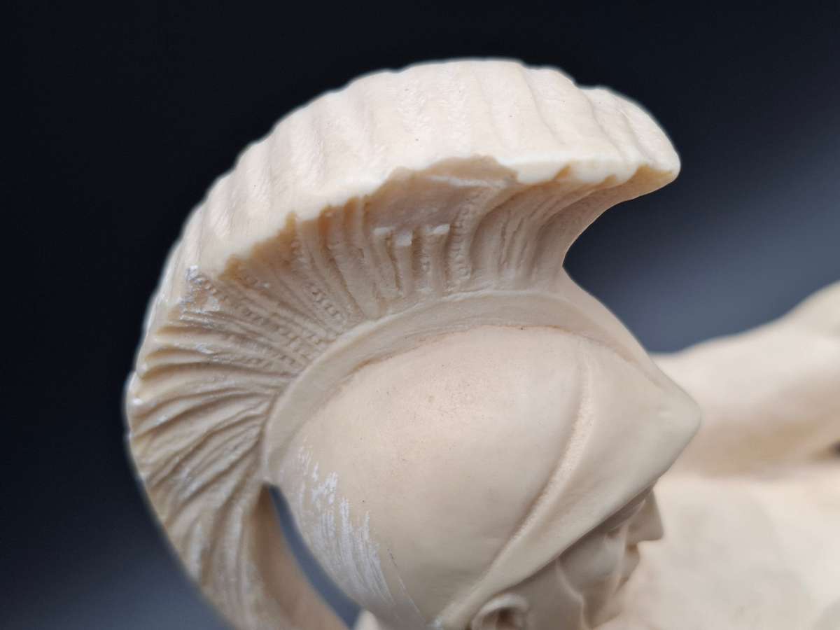 Majestic Vintage Statue of Roman Warrior in Chariot by A. Santini - stunning sculpture - late 1960's