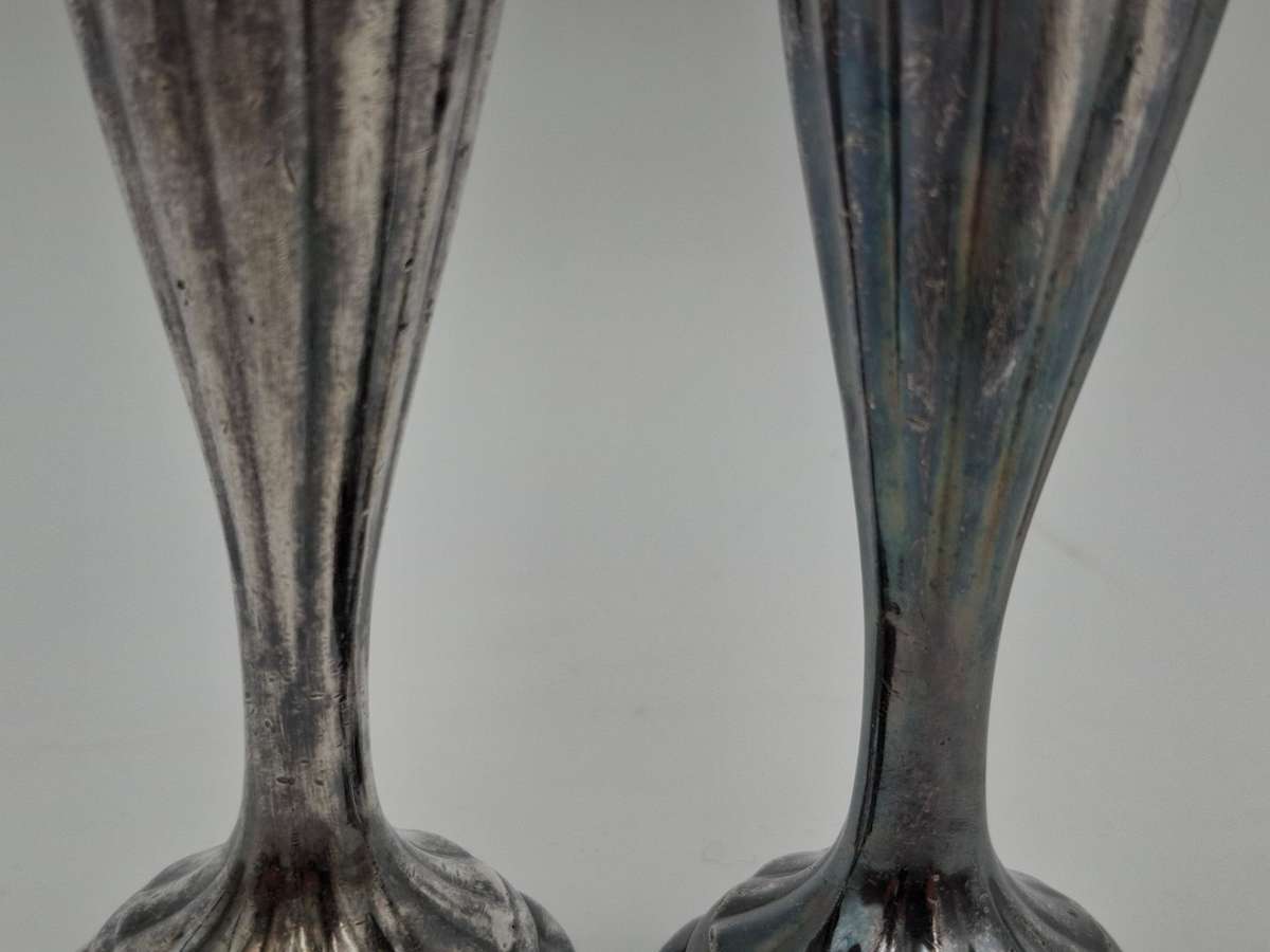 Vintage EP Lead Canada Salt & Pepper Shaker Dispensers - Solid and Elegant