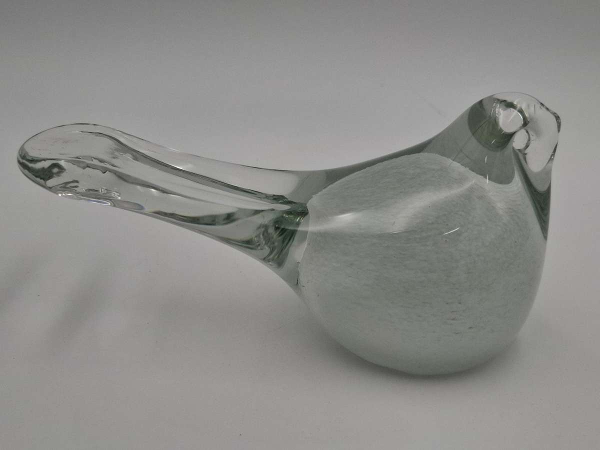 Vintage Glass Bird Paperweight