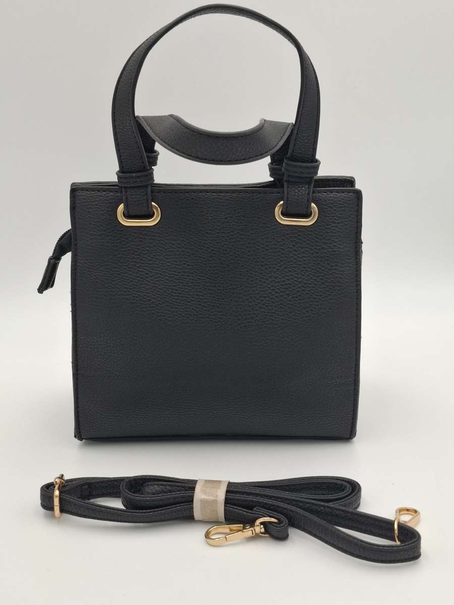 Black Small Handbag - Free2U label - extra strap - long