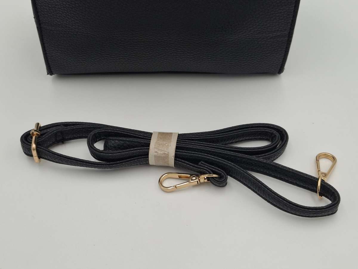 Black Small Handbag - Free2U label - extra strap - long
