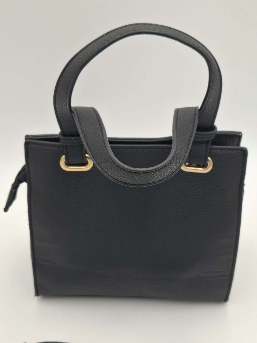 Black Small Handbag - Free2U label - extra strap - long