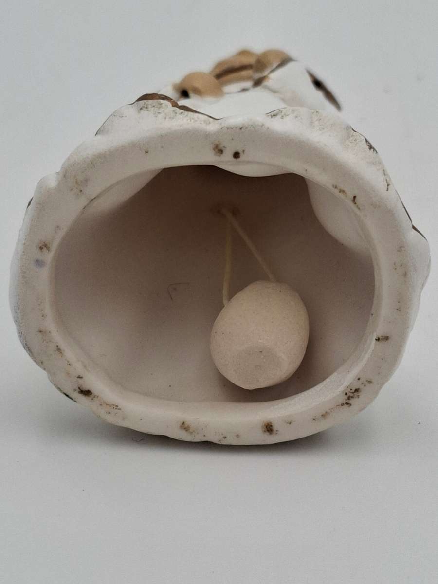 Vintage Christmas Bell - Tree Hanging Decoration - Angel in White Robe with a Wand