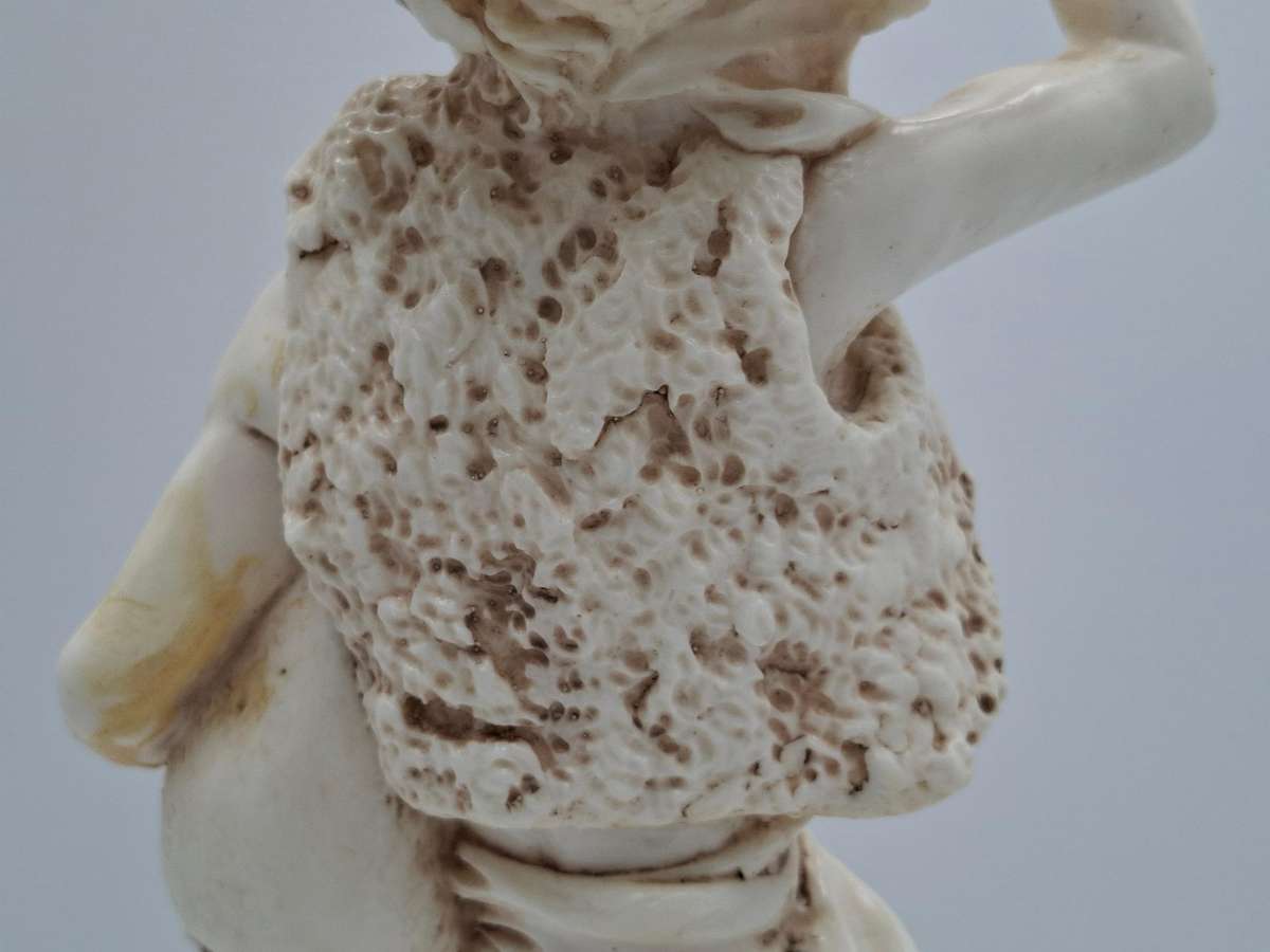 Artist Le Ron Stonelite Vintage Sculpture - Shepherd with Bagpipes and lamb