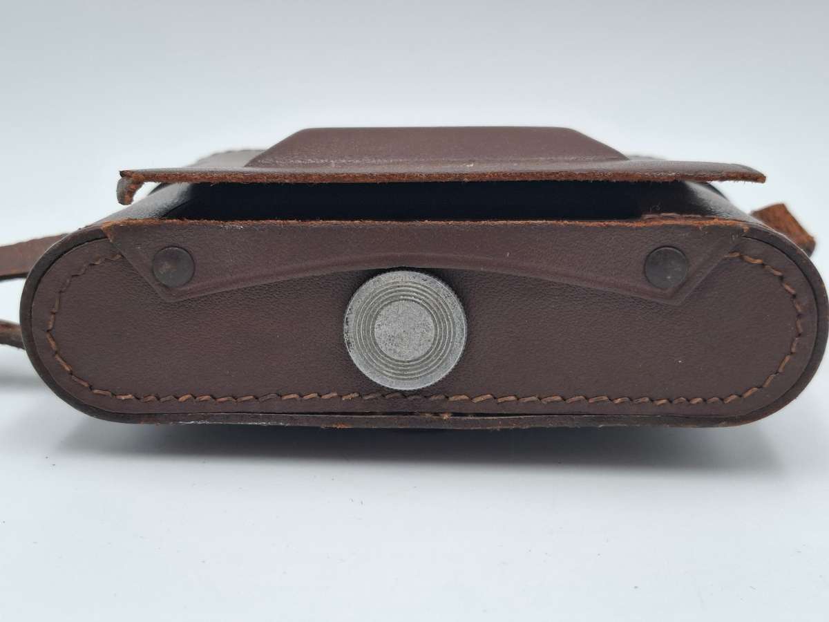 Vintage 1950's Zeiss Ikon Nettar 6x6 Folder Camera in the authentic Leather Case