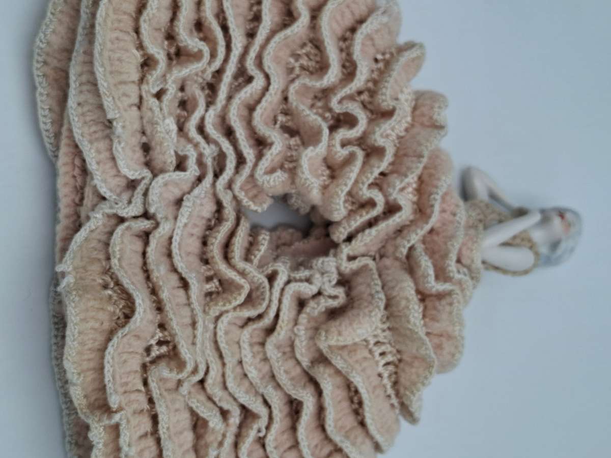 Vintage Porcelain Doll with Crocheted Dress - Unique Tea Cozy