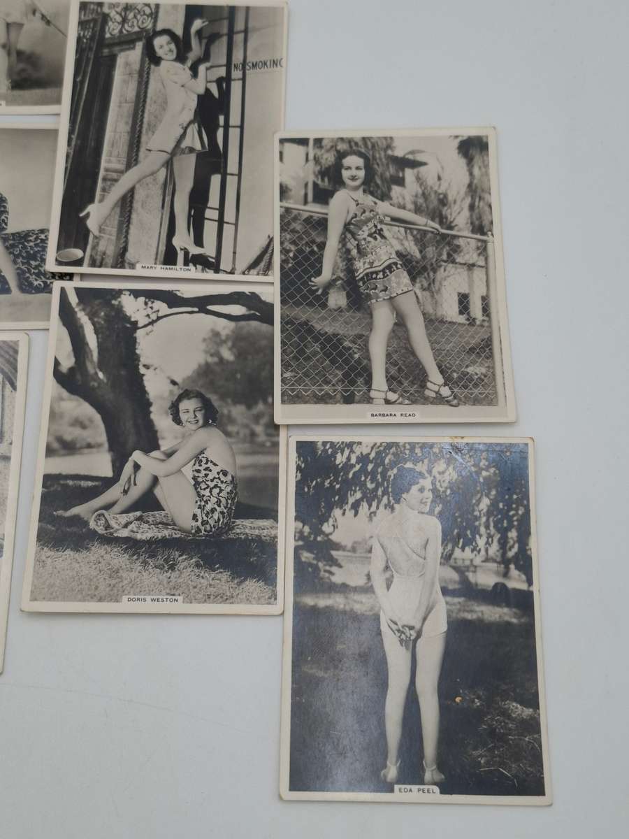 Antique Original Cigarette Cards - Modern Beauties from 1930's - Sixth Series - 10 Cards